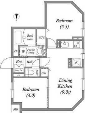 ソラシアレジデンス用賀 302 間取り図