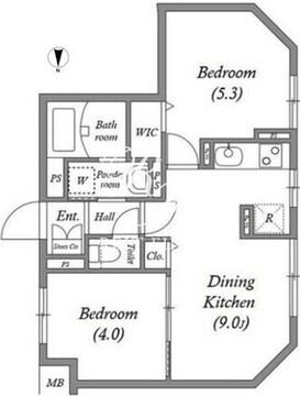 ソラシアレジデンス用賀 102 間取り図