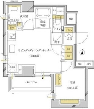 プレミアム大岡山 601 間取り図