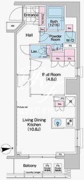 コンフォリア秋葉原イースト 212 間取り図