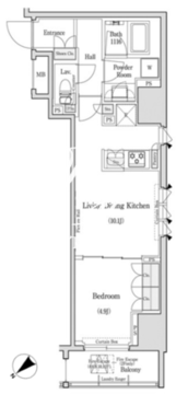 コンフォリア浅草橋 1106 間取り図