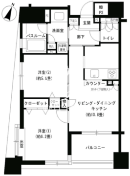 パークキューブ市ヶ谷 1001 間取り図