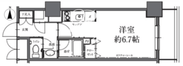 HF駒沢公園レジデンスタワー 2408 間取り図