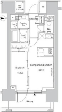 ザ・パークハビオ目白タワー 1310 間取り図