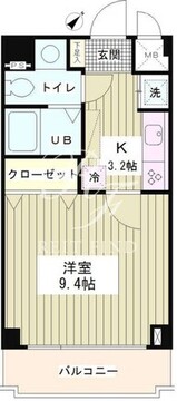 ラフィネ築地 203 間取り図