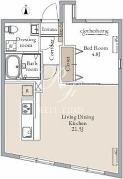 ライブフラット千駄木 101 間取り図