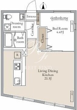 ライブフラット千駄木 301 間取り図