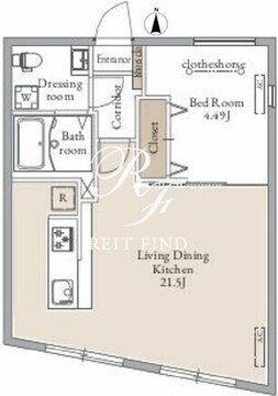 ライブフラット千駄木 401 間取り図