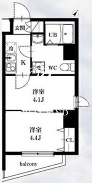 シャッツ高円寺 601 間取り図