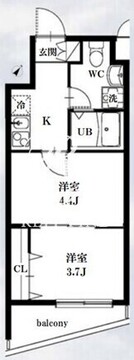 シャッツ高円寺 502 間取り図