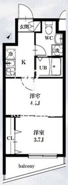 シャッツ高円寺 602 間取り図