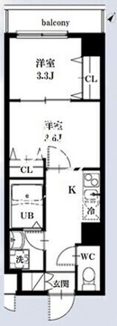 シャッツ高円寺 607 間取り図