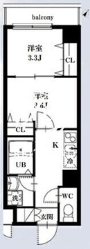 シャッツ高円寺 703 間取り図