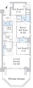 パークアクシス千川 105 間取り図