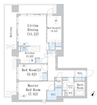 パークアクシス千川 206 間取り図