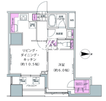 プレジリア東日本橋 306 間取り図