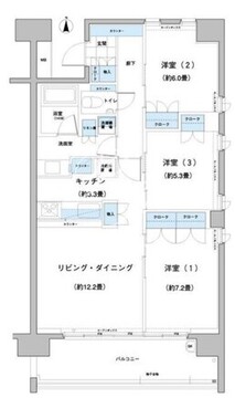 ガーデニエール砧レジデンス 703 間取り図