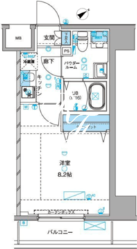 ジェノヴィア浅草3グリーンヴェール 507 間取り図