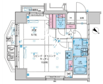 ジェノヴィア浅草駅前スカイガーデン 303 間取り図