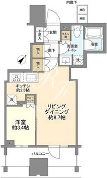 グランリビオ表参道 304 間取り図