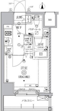 クオリタス南大井 705 間取り図