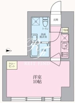 V-music中野 302 間取り図