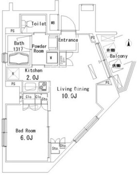 パークアクシス方南町 304 間取り図