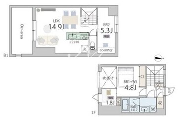 グランデュオ奥沢 204 間取り図