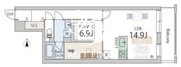 グランデュオ奥沢 401 間取り図