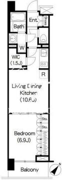 ブリリアイスト三軒茶屋 I-212 間取り図