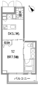 カスタリア中目黒 405 間取り図