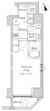 カーサスプレンディッド虎ノ門 1203 間取り図