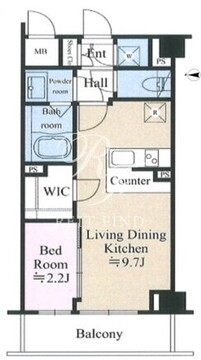 テラス都立大学 206 間取り図