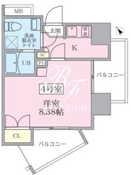 V-music蒲田 304 間取り図