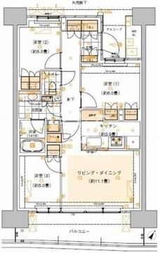 晴海フラッグ SUN-B-914 間取り図