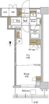 ＲＪＲプレシア大森北 216 間取り図