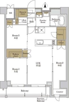 ＲＪＲプレシア大森北 212 間取り図