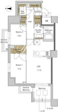 ＲＪＲプレシア大森北 201 間取り図