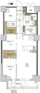 ＲＪＲプレシア大森北 402 間取り図