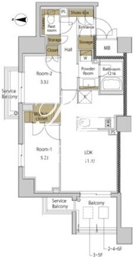 ＲＪＲプレシア大森北 401 間取り図