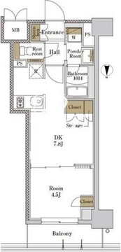 ＲＪＲプレシア大森北 414 間取り図