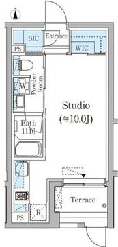 コモド恵比寿 102 間取り図