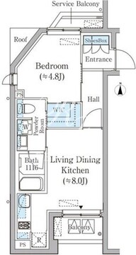 コモド恵比寿 403 間取り図