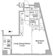 コンフォリア銀座イースト 509 間取り図
