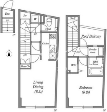 TSURUKIレジデンス恵比寿 307 間取り図