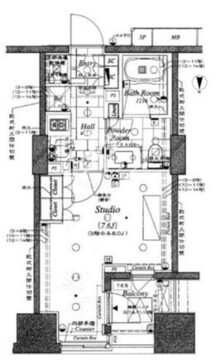 クオリア神南フラッツ 1207 間取り図