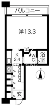 シティコート目黒 3-318 間取り図