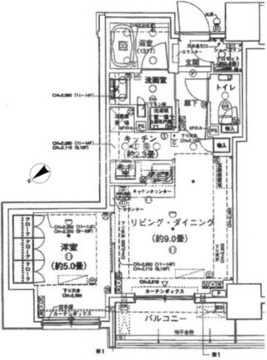 パークホームズ日本橋浜町二丁目ローレルアイ 606 間取り図