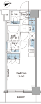 ザ・パークハビオ新宿 511 間取り図