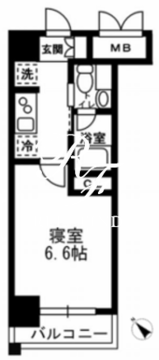 レジディア月島3 1110 間取り図